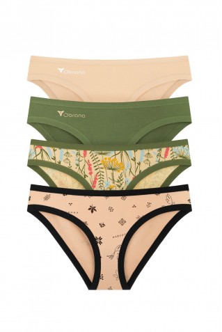 Комплект жіночих бавовняних трусиків сліпів 4шт Obrana (Anabel Arto) 200-30 